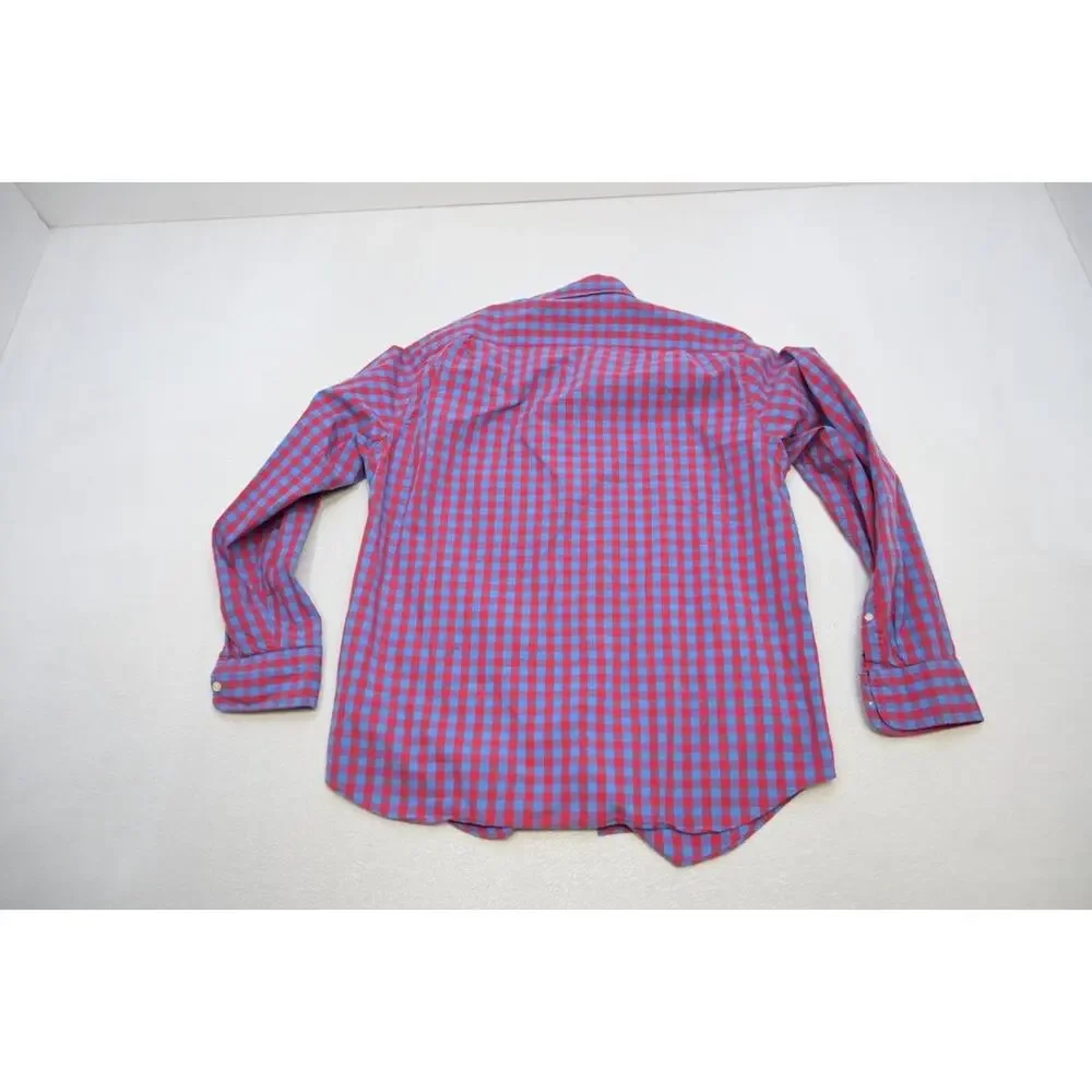J Crew Casual Plaid Dress Shirt Button Up Front Pocket Long Sleeve Mens Sz Large